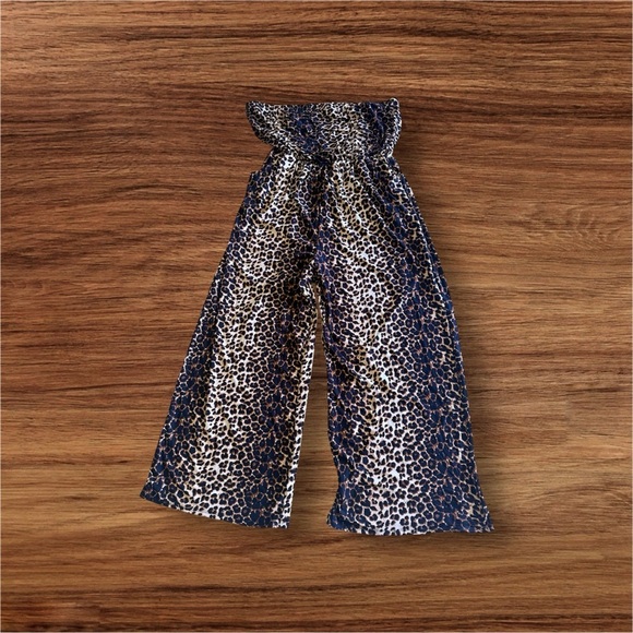 Plus Size Women’s sleeveless Leopard Print Jumpsuit size 3X pre-owned wide leg - Picture 4 of 16